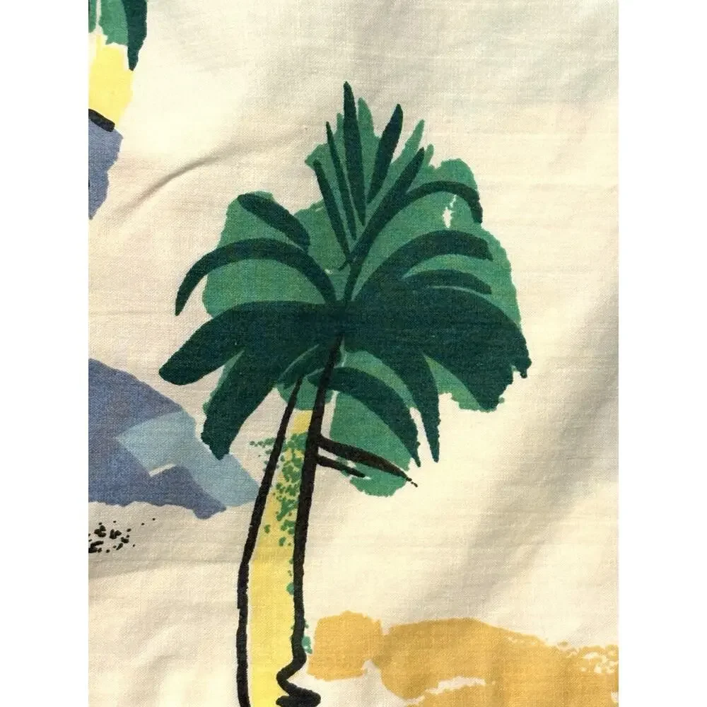 Vintage Martex French Riviera Cote D Azur Full Sheet Set Coastal Beach